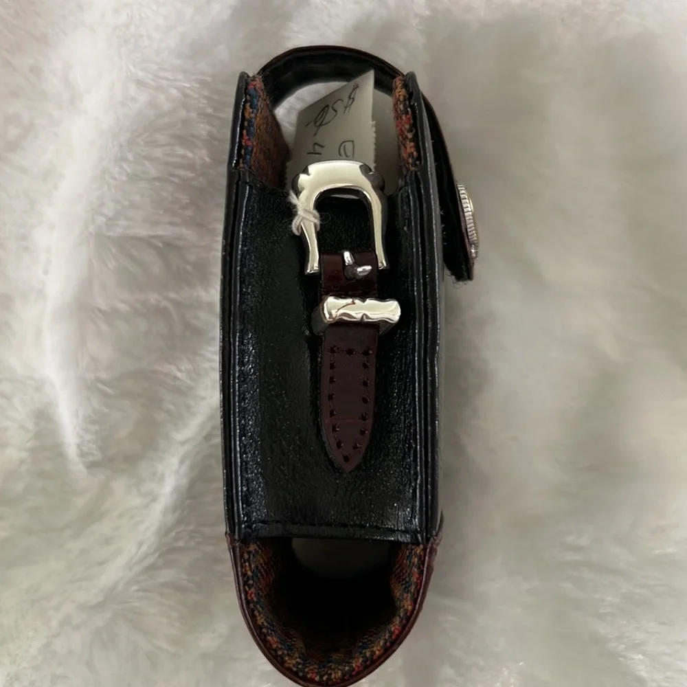 Brighton BLK Pebble w/BRN Croco phone case (NWT)